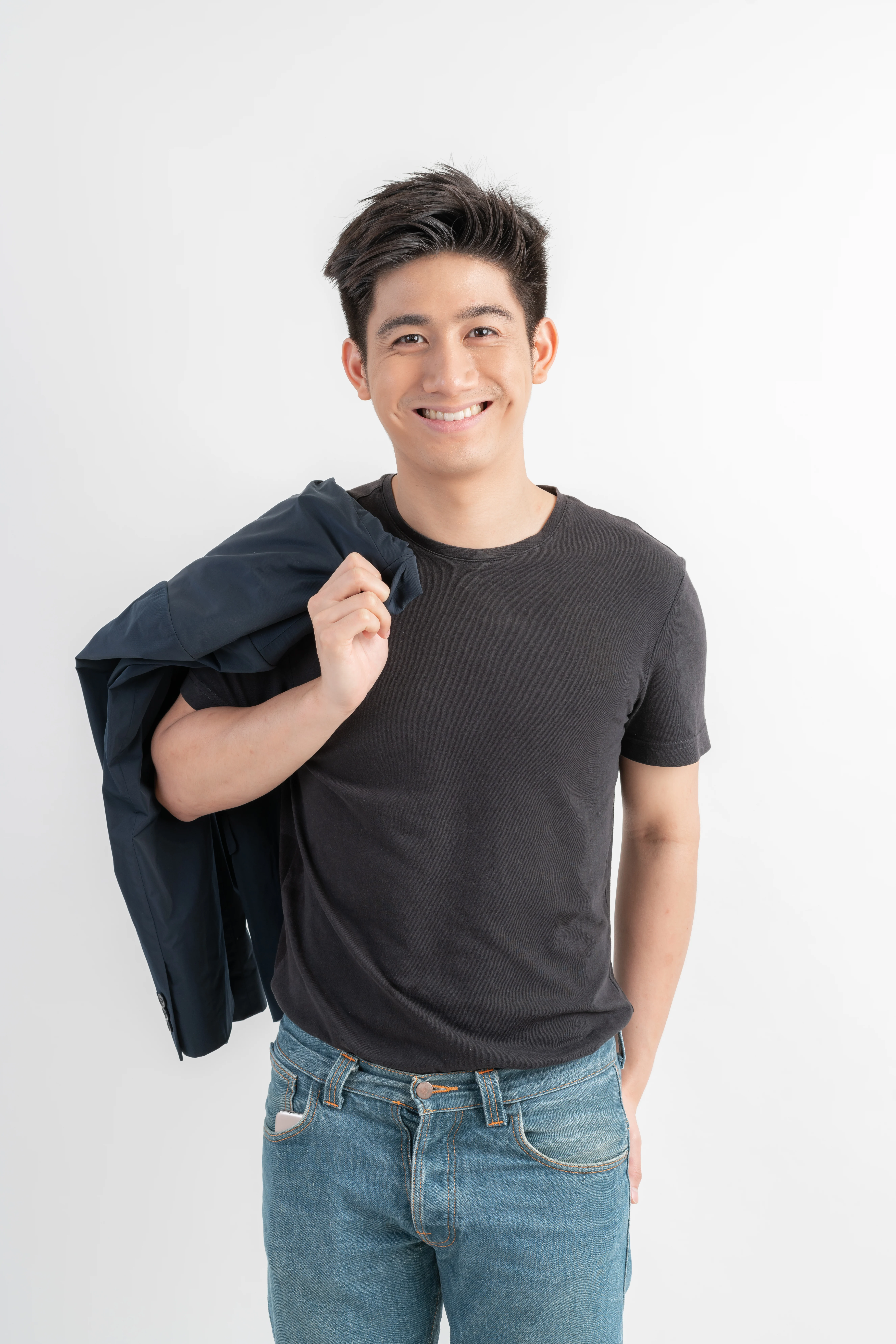 Portrait Smiling Handsome Asian Man